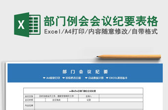 2021年部門(mén)例會(huì)會(huì)議紀(jì)要表格