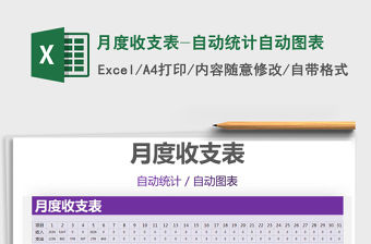 2021年月度收支表-自動統計自動圖表