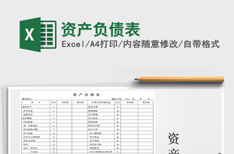 2021年資產(chǎn)負(fù)債表