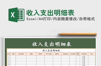 2021年收入支出明細表