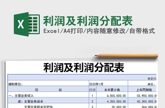 2021年利潤(rùn)及利潤(rùn)分配表
