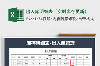 2021年出入庫明細表（實時庫存更新）