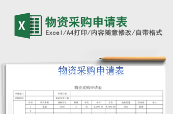 2021年物資采購(gòu)申請(qǐng)表