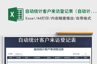 2021年自動統計客戶來訪登記表（自動計算）
