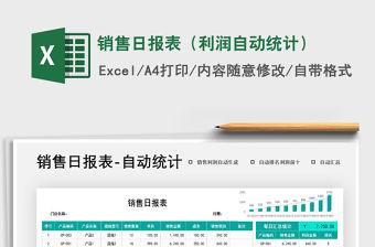 2021年銷(xiāo)售日?qǐng)?bào)表（利潤(rùn)自動(dòng)統(tǒng)計(jì)）
