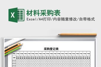 2021年材料采購表