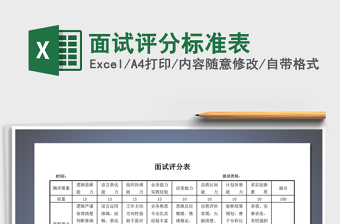2021年面試評(píng)分標(biāo)準(zhǔn)表