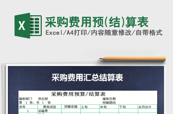 2021年采購費(fèi)用預(yù)(結(jié))算表