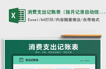 2021年消費支出記賬表（按月記錄自動統(tǒng)計）