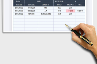 2021年物品清点统计表免费下载