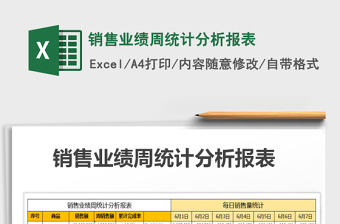 2021年銷售業(yè)績周統(tǒng)計(jì)分析報(bào)表
