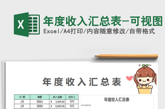 2021年年度收入?yún)R總表-可視圖