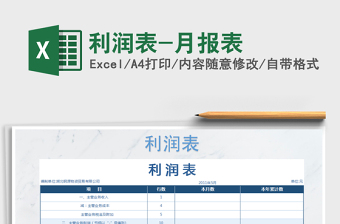 2021年利潤(rùn)表-月報(bào)表