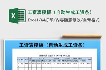 2021年工資表模板（自動(dòng)生成工資條）