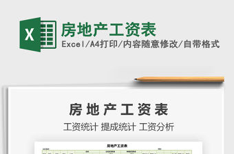 2021年房地產工資表