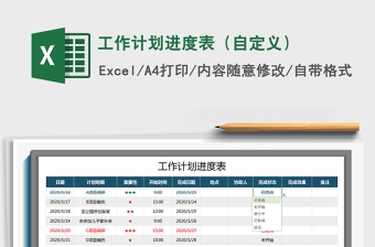 2021年工作計(jì)劃進(jìn)度表（自定義）