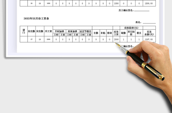 2021年員工工資條