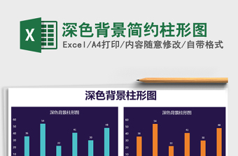 2021年深色背景簡約柱形圖