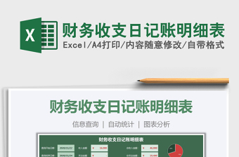 2021年財務收支日記賬明細表