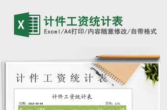 2021年計(jì)件工資統(tǒng)計(jì)表