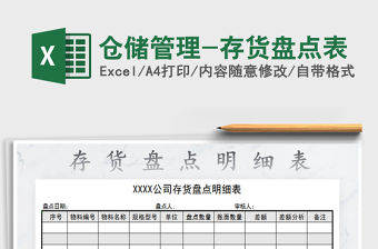 2021年倉儲管理-存貨盤點表