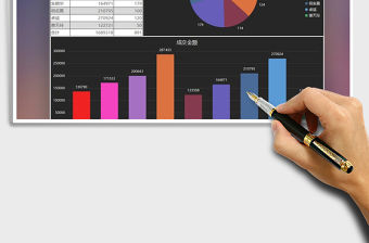 2021年銷售每月成交數據分析可視圖表