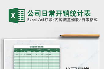 2021年公司日常開銷統(tǒng)計表