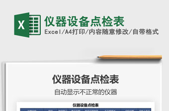 2021年儀器設備點檢表