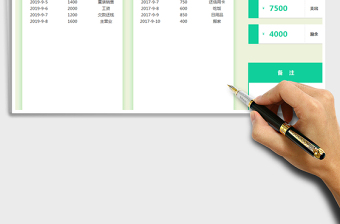 2021年收支表（公式自動(dòng)統(tǒng)計(jì)）