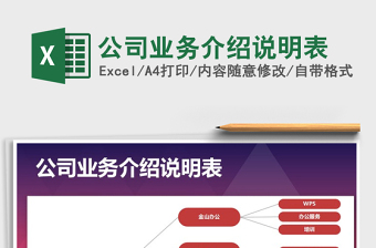 2021年公司業(yè)務(wù)介紹說明表
