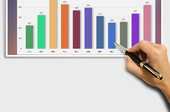 2021年唯美簡約柱形圖