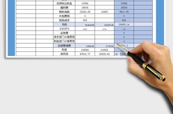 2021年收支利潤盈利報(bào)表