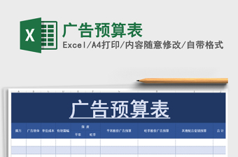 2021年廣告預(yù)算表