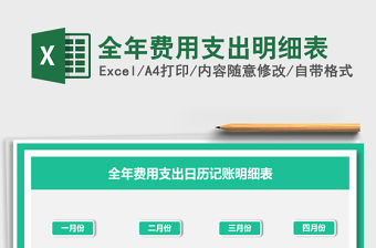 2021年全年費用支出明細表免費下載