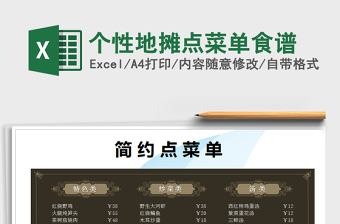 2021年個(gè)性地?cái)傸c(diǎn)菜單食譜
