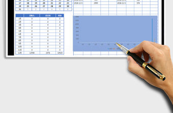 2021年財務必備-收支記賬表-圖表顯示