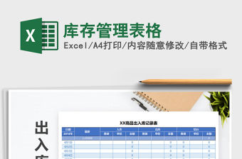 2021年庫存管理表格