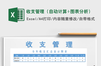 2021年收支管理（自动计算+图表分析）