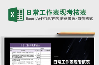 2021年日常工作表現(xiàn)考核表