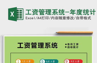 2021年工資管理系統-年度統計