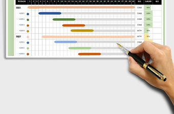 2021年甘特圖月計劃