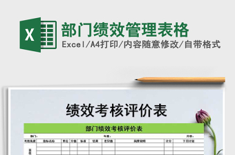 2021年部門績(jī)效管理表格