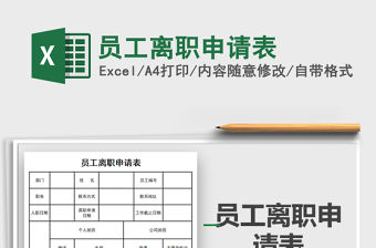 2021年員工離職申請表