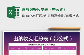 2021年財(cái)務(wù)記賬收支表（帶公式）