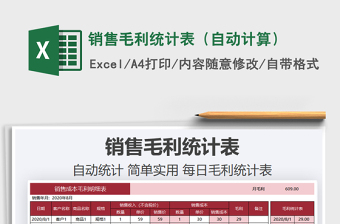 2021年銷售毛利統(tǒng)計表（自動計算）