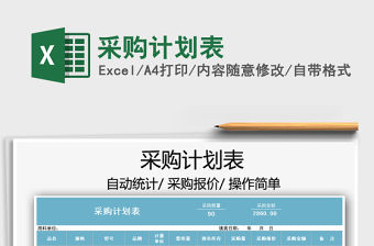 2021年采購計劃表