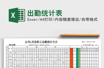 2021年出勤統(tǒng)計表