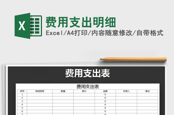 2021年費(fèi)用支出明細(xì)免費(fèi)下載