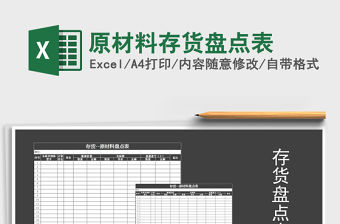 2021年原材料存貨盤點表