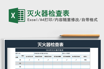 2021年滅火器檢查表